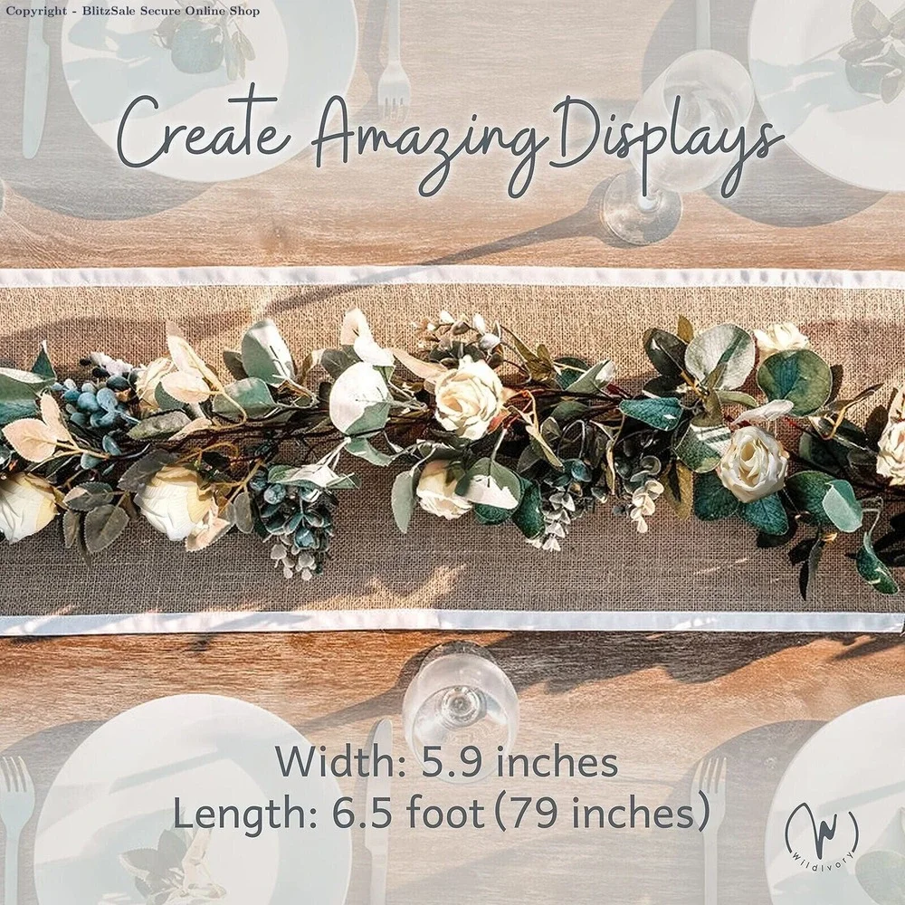 Premium Cream Rose & Greenery Letter Wreath - Home Accents